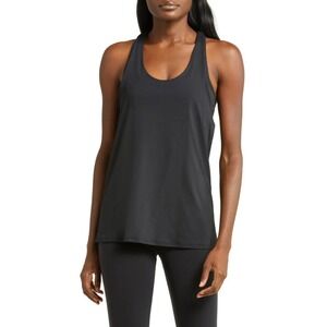 Alo Yoga Black Racerback Tank Top Women M Athletic Lightweight Stretch Yoga Top